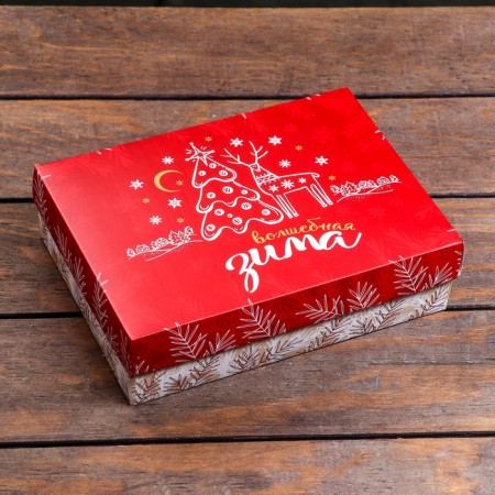 Gift box team "Snowflakes", 21 x 15 x 5.7 cm-3