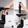 KitFort KT-2117, 300 W meat grinder, 1.2 kg/min, 3 nozzles, reverse, white and black
