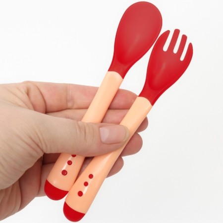 A set of feeding devices: a thermal and a thermal rod, 2 pcs., Red-beige color-1