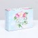 Box for sweets 6 pcs, "pink roses" 13.7 x 9.8 x 3.9. Confectionery packaging