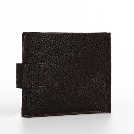 Male purse for magnet, department for bills, cards, coins, brown color-1