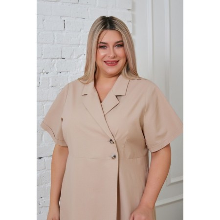 Female dress, size 60, beige color-4