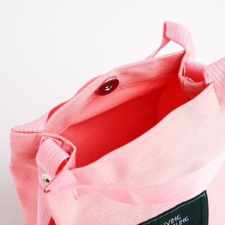 Youth bag on the button, pink color-3