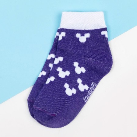 Socks Mickey Mouse, purple, 6-8 cm