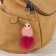 Fluffy on the ring "Cute" 4.5 x 4.5 x 12.5 cm, Mix color
