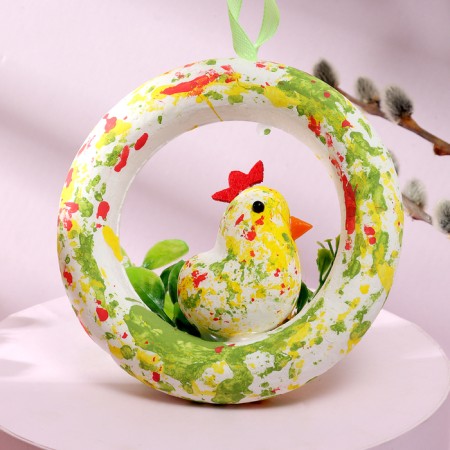 Decorative Easter suspension "Kurochka" 3 × 12 × 12 cm-2