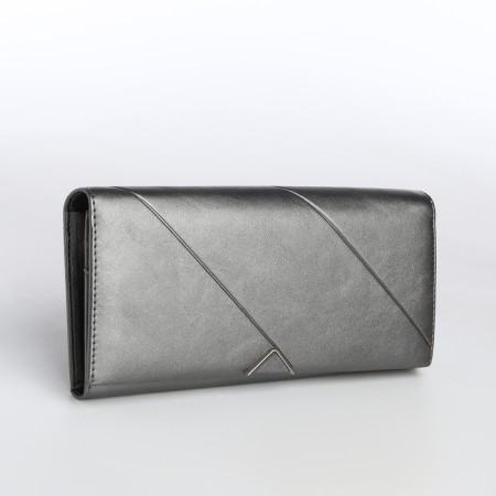 Women's wallet on magnet, gray color
