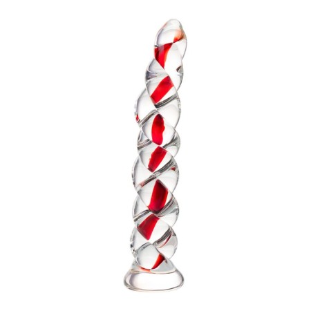 Unrealistic phallimitator Sexus Glass, glass, transparent, 18 cm-1