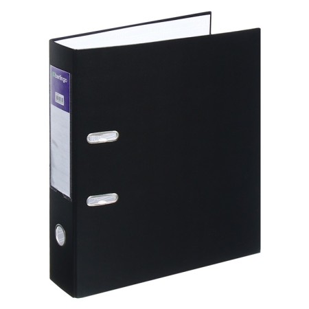 Berlingo 70 mm folder, boumvinyl, with a pocket on a spine, black-1