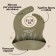 Set for feeding: bib, plate on a suction cup, spoon, m & b, green