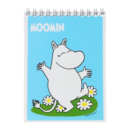 Notepad A6 40 sheets in a cage on the crest "Moomin", cover coated cardboard, selective UV-lak, block 60-65 g/m2, mix-1