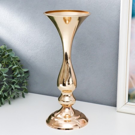 Summary Metal for 1 candle "elegant" gold 32x13x13 cm-1