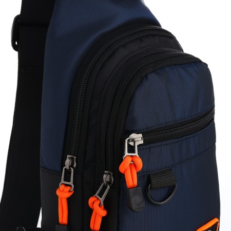 Backpack-sling, 17*8*30 cm, 2 lightning departure, 1 n/k, blue-5