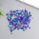 Glass 8/0 "Matte translucent. Melange blue-violet" 10 g
