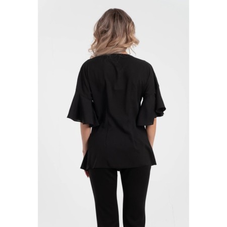 Female blouse, size 42, black color-6