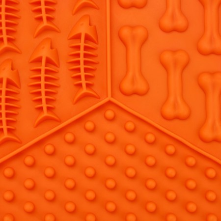 Rug - a bowl for slow feeding, orange, 18.5 cm x 16 cm-3
