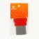 Comb-hats with long teeth, 8 x 5.5 cm, red