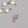 Decor for creativity metal, rhinestones "Flower" gold, white 2.1x1.1x0.6 cm