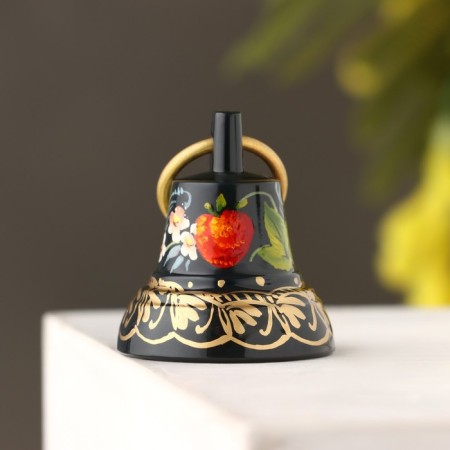 Valdai bell "No. 1. Berries", painted, with an ear, d = 30 mm-2