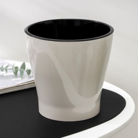Kashpo for flowers with an insert "lei", 2.2 l, color beige-1