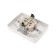 Double socket Kranz ceramics, with grounding, hidden installation, 16a, white KR-78-0220