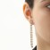 Set 2 objects: earrings, necklace “ice” is small, white color in gold, 30 cm