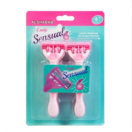 Set of disposable razor machines, 4 pcs 6 blades