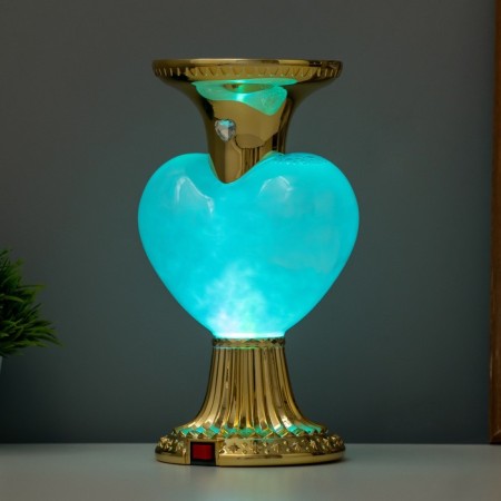 Lava-lamp "Heart" LED 2W from batteries 3haa gold 12.5x10x20.5 cm-4