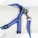 A set with a reflective tape, a collar 120 x 1 cm, OG 26-40 cm, blue