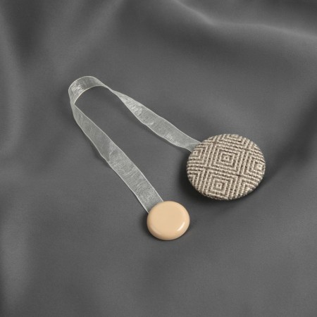 Picking for curtains "Circle", D = 5 cm, gray-beige color-1