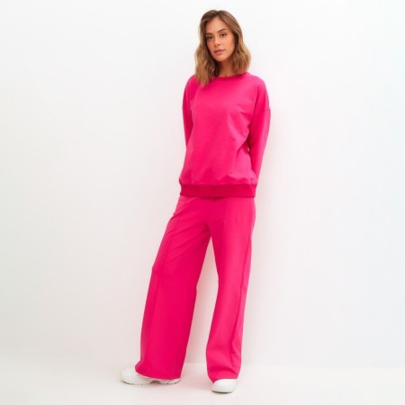 Female set (sweatshirt/pants), fuchsia color, size 48-1