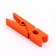 A set of clothespins for decor 50 pcs., Orange - 3.5 cm