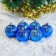 Set of balls plastic D-6 cm, 6 pcs "circles" blue
