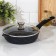 Granite Star pan, d = 24 cm, glass cover, anti -stick coating, black color