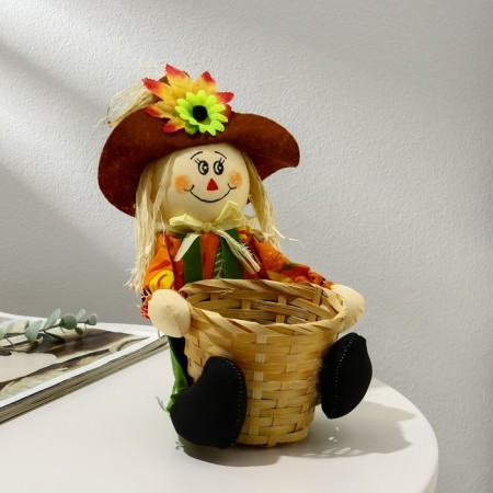 Flower stand, 1 pot, d = 9 cm, h = 9 cm, mix, “scarecrow”, greengo-1