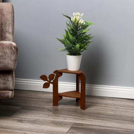 Stage-column for flowers Double-tier "Flora" 21x27x25 cm, walnut-2