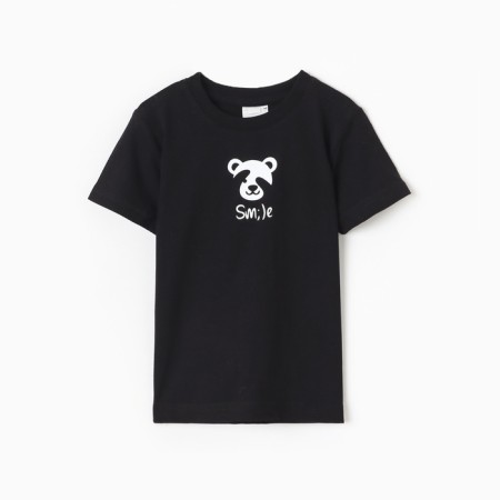 T -shirt for a boy, color black, height 134 cm