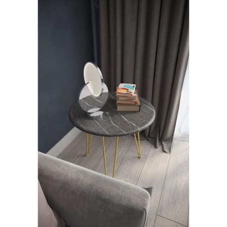Journal table "Reed Gold 530", 550 × 550 × 550 mm, color black marble-2