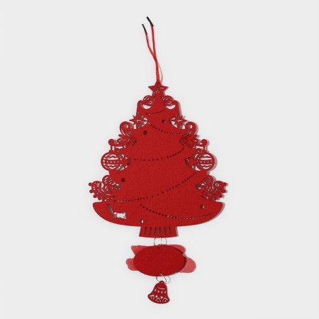 Decorative decoration (suspension) "New Year tree with friends" 40.5x25.5 cm-5