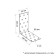 Corner Fixing equilateral tundra, 100x100x50x2 mm, 10 pcs.