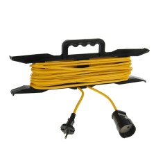 An extension cord on the frame 