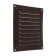 Ventilation grate "Space" RM1515KR, 150 x 150 mm, with a grid, metal, brown