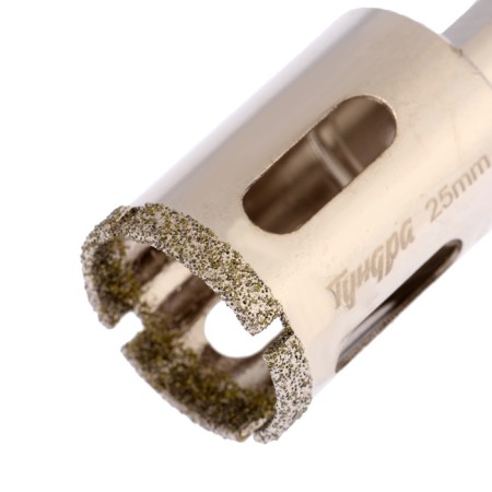 Diamond drill and tundra ceramics, trihedral shank, 25 x 65 mm-2