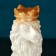 Piggy bank "Leo with a crown" White with a golden crown, 23cm