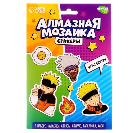 Diamond mosaic-sticker with partial filling for children "Anime"-7