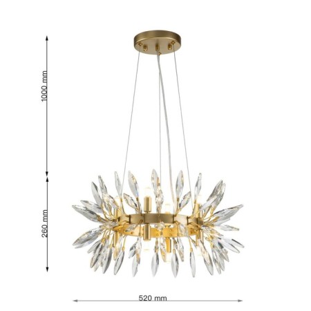 Suspension chandelier Rays 520 mm, G9 200W-2