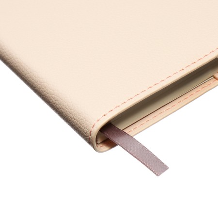 Organizer, A5, 128 sheets, a cage, the cover of the leatherette, with a side bookmark, "business", beige-2