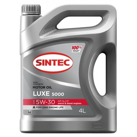 Motor oil sintec luxe 5000 5W-30 SL/CF, P/synthetic, 801980/600245, 4 liters