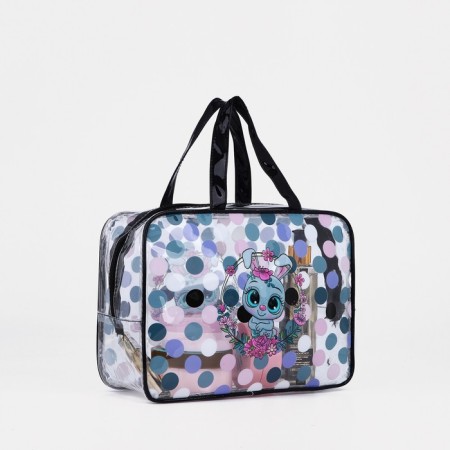 A set of cosmetic bags for the pool, 2 in 1, black/multi -colored color-6