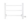 Water towel "Sanprise" Aurora P5, 400x600 mm, side connector., White matte
